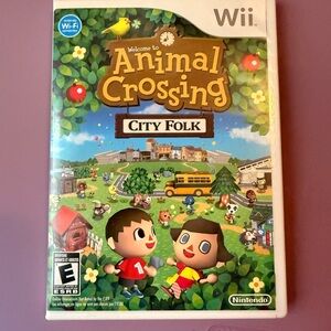 Nintendo Animal Crossing: City Folk for Wii - Green and Blue Cover